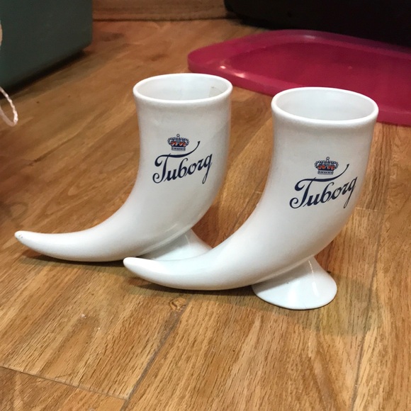 Tuborg Other - Tuborg White Horn Mugs Set